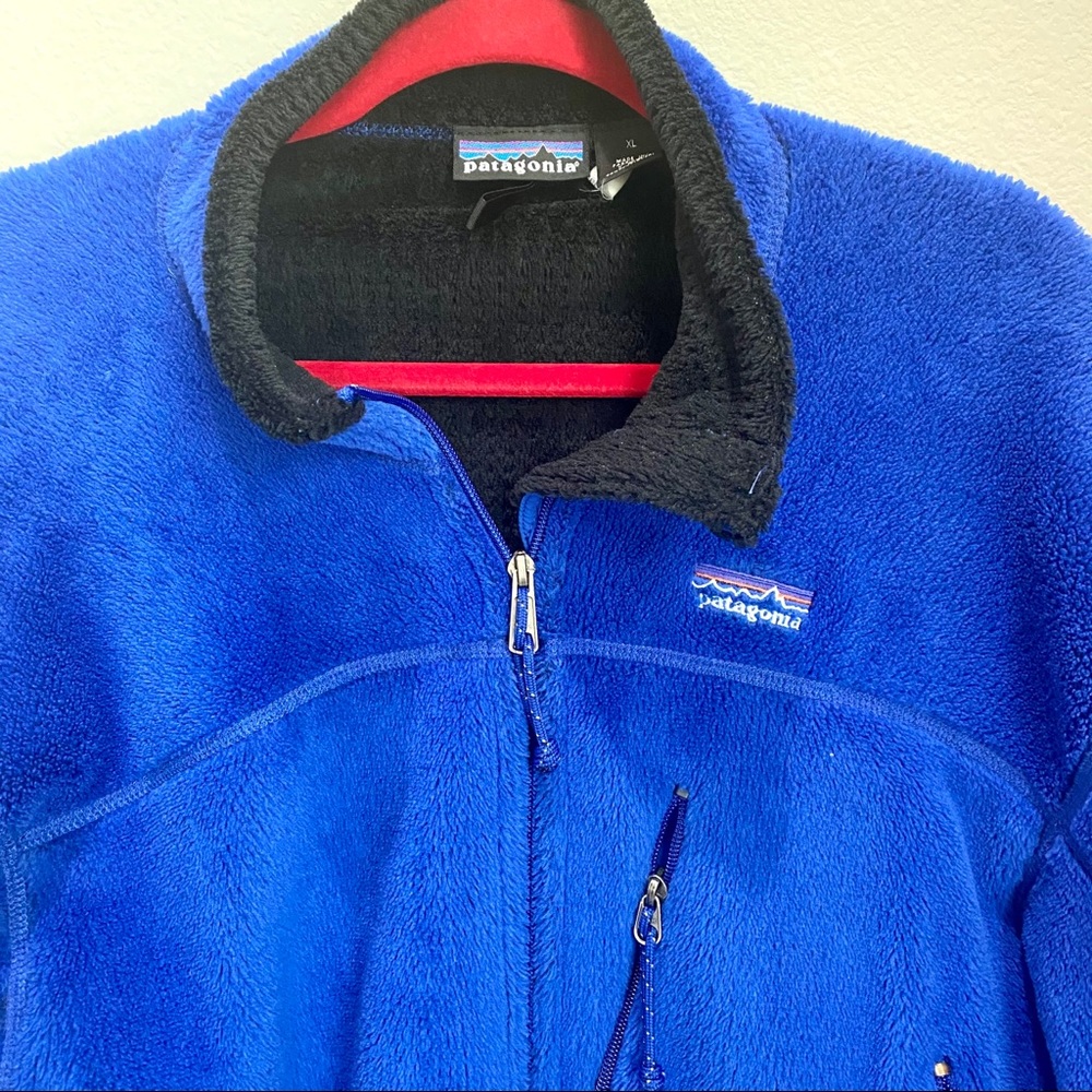 Patagonia blue and black fleece jacket size XL